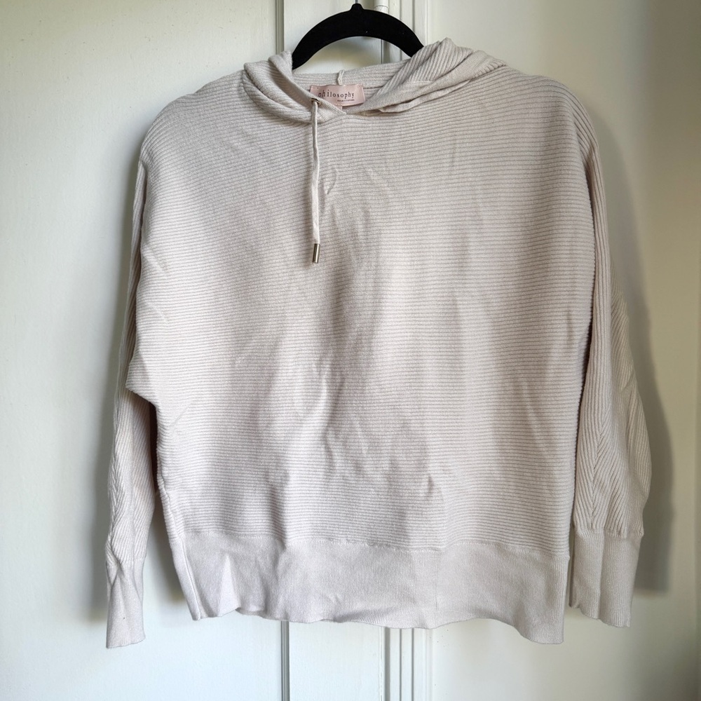 Universal Thread Women's Cream Hooded Sweater